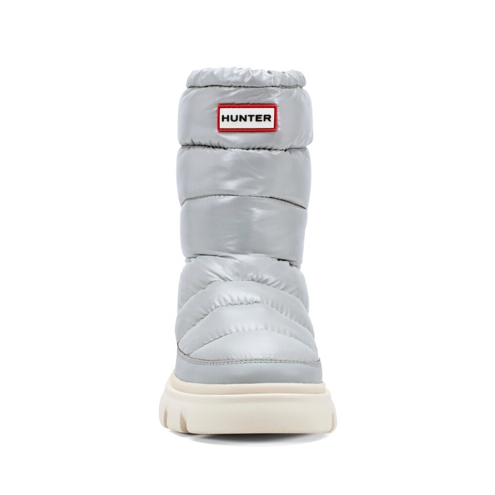 NEW size 8 Light Gray Hunter Womens Maribel lug sole Snow Booties Insulated - Picture 4 of 5